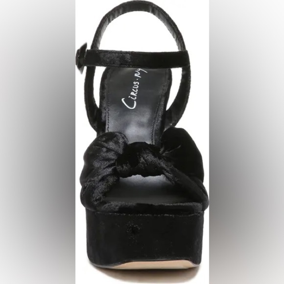 Preloved Sam Edelman Circus Audrea Black Platform Sandal Women's Size 8.5 - Picture 4 of 12